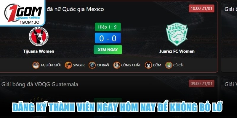 Đăng ký thành viên ngay hôm nay để không bỏ lỡ mùa giải bóng đá 2026