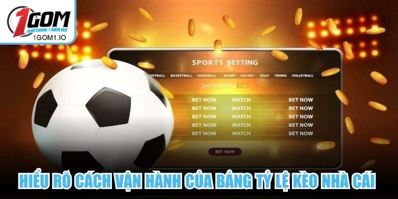 Hiểu rõ cách vận hành của bảng tỷ lệ kèo nhà cái 1Gom trong bóng đá